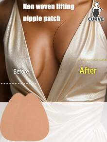 3/2/1 Pair Plus Size Latex Breast Lift Tape For Women, Invisible Strapless Design, Support Tape Fit B-E Cups - Multicolor - View 25