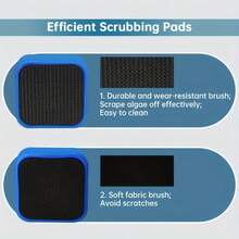 1PC Magnetic Aquarium Cleaner, Double Sided Fish Tank Glass Brush With Algae Scraper, Mini Magnetic Cleaning Tool For Small Aquariums, Fish Tank Accessories For Glass Cleaning And Maintenance - View 11