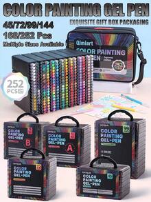 Set Pulpen Planner Kapasitas Besar Languo, Pulpen Gel Warna-warni, Pulpen Netral 0,6mm untuk Menggambar Siswa, Cocok untuk Mencatat, Menulis Sehari-hari, Menggambar Berlapis, Mewarnai Kartun Anime, dan Menggambar Tangan, Hadiah Sempurna untuk Siswa Laki-laki/Perempuan, Spidol Stabilo, Alat Tulis Penting untuk Kembali ke Sekolah - MultiWarna - View 3