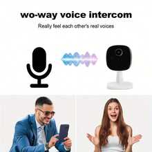 Kamera Alarm Penglihatan Malam Inframerah, Mendukung Interkom Audio Dua Arah, Penglihatan Malam Definisi Tinggi, Pemasangan Mudah, Rumah Pintar WiFi 2.4G, Pemantauan Jarak Jauh Melalui Ponsel, Pemantauan Keamanan Dalam Ruangan Rumah USB - MultiWarna - View 10
