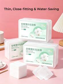 OEIEZ 1200 Pcs Ultra Soft Cotton Pads, Lint‑Free Dual‑Use Facial Cotton Sheets For Makeup Remover & Wet Compress, Water‑Saving Gentle Skin Care Cosmetic Pads For Sensitive Skin - View 8