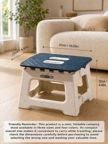 1pc Portable Folding Stool, Open And Fold In A Second, Thickened Mini Outdoor Fishing Stool, Camping, Hiking, BBQ - Multicolor - View 19