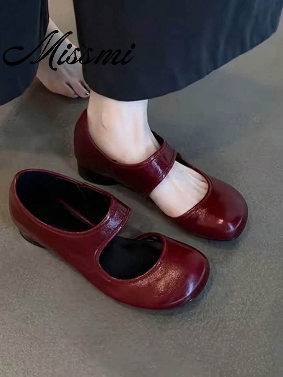 Zapatos de tacón de gatito estilo francés primavera/otoño para ir al trabajo 2026 nuevos zapatos de tacón medio con punta puntiaguda color púrpura para mujer zapatos de boda - Burdeos - Ver 1