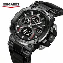 SKMEI 2404 熱銷男士奢華計時碼表 雙時區 類比數位腕錶 - 均碼2 - 查看 12