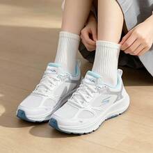 Skechers Zapatillas de running para mujer GO RUN Consistent 2.0 con soporte estable, amortiguación, malla transpirable, resistencia a la torsión y suela antideslizante - Blanco azul - Ver 2
