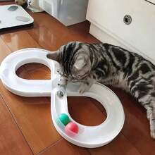 Interactive Cat Turntable Toy - Specially Designed For Indoor Play And Kitten Entertainment With Unique Track, Made Of Durable Plastic Material - Multicolor - View 9