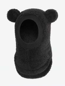 1pc Children's Bear Ear Plush Balaclava Hat, Thick Warm All-In-One Neck Warmer, Soft Fleece Kids Headwear For Winter Daily Outdoor Wear - 1PC - View 14