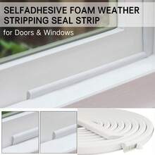 1pc 3 Meters X 2cm High Density Wedge-Shaped Self-Adhesive Door And Window Sealing Strip, Windproof Sealing Strip, Door Gap Filler, Soundproof Foam Sealing Strip, For Winter Warmth - A - View 9