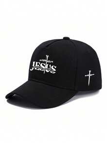Christian JESUS 圖案印花棒球帽與斜挎包套組，信仰街頭風十字設計宗教配件，中性激勵禮物 - 彩色 - 查看 12