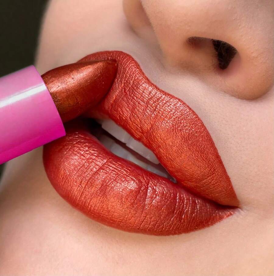 Mahav Long-Wear 24h High Pigment Lipstick - Professional Finish And Long-Lasting Lipsticks - 銅光澤 - 查看 1