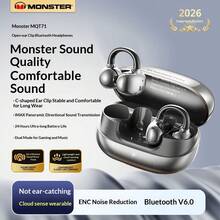 Monster MQT71 True Wireless Clip‑On Open‑Ear Bluetooth Earbuds, Lightweight Comfort Fit, Touch Control, Low Latency Gaming Mode, ENC Call Noise Reduction For Sports Workout Daily Use - View 2