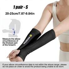 1 Pair Volleyball Arm Sleeves With Thickened Foam And Wrist Support, Thumb Hole Design, Unisex, Suitable For Training And Competition Volleyball Accessories - Black - View 9