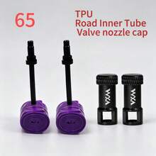 MOTSUV Set Purple TPU Bicycle Inner Tube 30g Ultra-Light Road Bike Tire Inner Tube + Valve Cap - Purple - View 11
