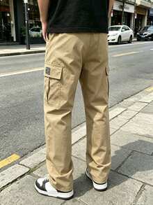 Men's Casual Loose Outdoor Sports Straight Leg Pants Fall - Khaki - View 6