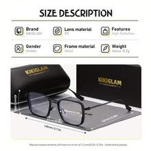 KIKIGLAM Unisex Bookish Superior Craftsmanship Literary Full Frame Exquisite Elegant Square Plano Glasses - Multicolor - View 3