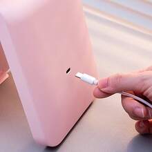 scbestuygo Portable LED Makeup Mirror, 300mAh Rechargeable Battery, 3 Lighting Modes, Touch Control And 3-Level Dimming, Compact Travel Mirror, Suitable For Bedroom, Bathroom, Dorm, Office, Vanity - White - View 9