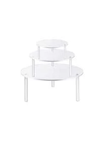 Transparent Acrylic Cake Stand, Easy Assembly And Disassembly, Wedding Ceremony Birthday Cake Stand, Cake Model Carousel Support Rack, Baking Display Shelf, Dessert Table Decoration Tray, Customized - Clear - View 4