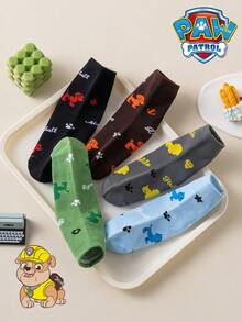 1/5/10 Pairs Paw Patrol Kids Socks Cute All-Over Print Puppy Winter Mid-Calf Socks Fun Christmas Gift Children's Socks - Multicolor - View 8