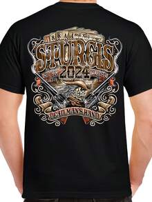 2024 Sturgis Motorcycle Rally Dead Man's Hand T-Shirt - 款式 - 查看 1