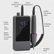 ICEWLESS Professional Electric Nail Drill Set, Portable Rechargeable Nail File, Multi-Function Grinding Head Set, Home Salon-Grade Nail Care, 1800mAh - Multicolor - View 9