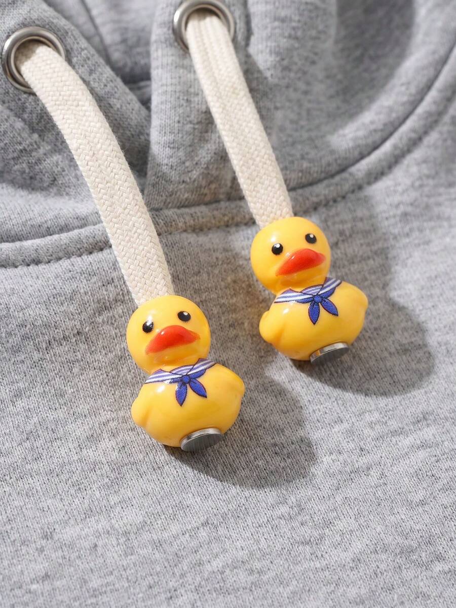 Sweatshirt Pendant Accessory, Suitable For Sweatshirt, Sweatpants And Dress Rope Head Pendant, Cartoon DIY Cute Duck Design Sweatshirt Decoration, Shoelace Charm, Hoodie Drawstring Pendant Rope Head Buckle, Sports Shirt Drawstring Charm, Special Holiday Gift
