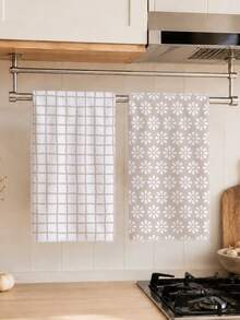 MEMNUN 2件裝奶茶色格紋花卉印花廚房抹布洗碗布 15.75*23.62in(40*60cm) 超細纖維聚酯材質 現代柔軟洗碗布 廚房抹布、洗碗布、手巾、抹布、家居裝飾、廚房裝飾、烹飪烘焙手巾 廚房配件 可機洗 清潔日用品 適合餐廳廚房日常裝飾與禮品 四季通用 - 彩色 - 查看 2