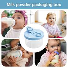 1pc Baby Milk Powder Dispenser Box, Convenient 3-Compartment Milk Powder Storage Container, Detachable Milk Powder Jar - Multicolor - View 6