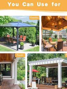 1pcsOutdoor Curtains, Suitable For Patios, Porches, Gazebos, UV-Resistant And Fade-Resistant, Offering Both Sun Protection And Privacy Decoration; - B - View 4