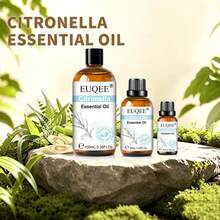 Hot 1pc EUQEE Citronella Essential Oil 10/30/100ml, Premium Essential Oil For Diffuser,Humidifier,DIY Candle,Bath Bomb,Daily Skin Care,Yoga Meditation,Long Lasting Fragrance For Aromatherapy,Perfect Gift Choice - Citronella - View 2