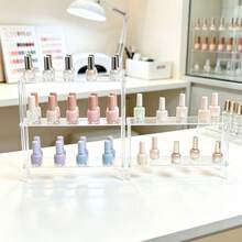 1 buah Organizer Kutek Akrilik Bening, Rak Display Kapasitas Besar untuk Minyak Esensial dan Gel Kuku, Rak Penyimpanan Bertingkat Kokoh untuk Salon, Toko Kecantikan dan Meja Rias, Tempat Penyimpanan Hemat Ruang untuk Peralatan Manikur, Mudah Dirakit, Desain Modern - transparan - View 10