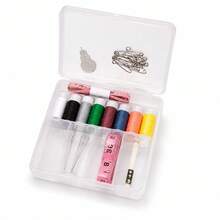 Kit de Costura Completo 10 Peças Linhas Agulhas e Acessórios - A - Visão 4