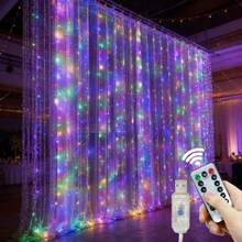 1pc 6m/3 Meters USB Plug-In Curtain String Lights, Fairy LED Lights For Wedding, Holiday, Party, Birthday Wall Decoration - USB Curtain Light - View 18