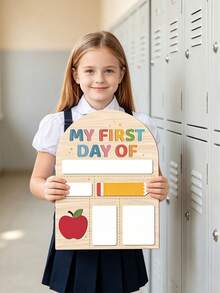 1pc First Day Of School Decoration - Name, Goal, Food Preference - Classroom Or Home Desk Decor - Suitable For Elementary School - No Battery Required - Shape - View 7