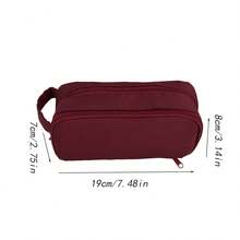 1 Double-Layer Large Capacity Pencil Case - Portable Travel Cosmetic Storage Bag With Multi-Layer Compartments, Highly Attractive Pencil Stationery Storage Box, Available In Multiple Colors, Back-To-School Essential, Handheld Pencil Pouch - Double-layer Pencil Case - View 5