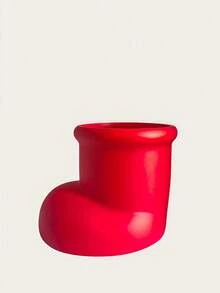 1PCXmas Boot‑Style Decor Vase, Holiday Party Table Ornament, Festive Gathering Desktop Display Piece, Christmas Theme Home Party Decoration, Creative Seasonal Decor Accessory - A - View 15