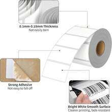 Marklife P50 Thermal Label Paper, White Transparent Round Self-Adhesive Stickers, Waterproof, Oil-Resistant, Scratch-Resistant, Suitable For P50 M220 M110 M120 Portable Printers - View 4