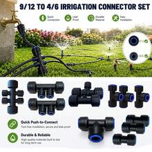 New Quick Connect Garden Hose Adapter, Quick Connect Push In Fittings, Garden 9/12 To 4/7 Quick Connect Fittings, Easy To Install, Suitable For Garden And Courtyard Irrigation System Kits - A - View 9