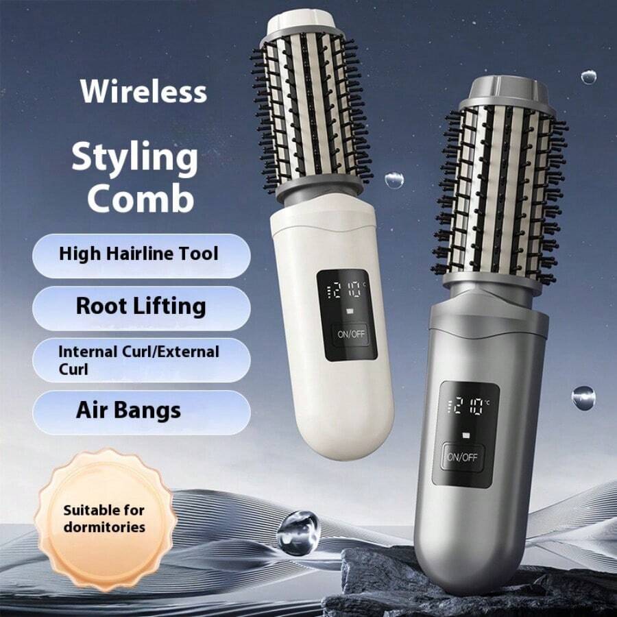 SOKANY Sisir Pelurus Portabel, Sisir Penata Rambut Serbaguna Dapat Meluruskan Rambut Keriting, Pemanasan Cepat 30 Detik, 3 Pengaturan Suhu, Layar Digital LCD, Daya Tahan Baterai 2600mAh, Cocok untuk Semua Jenis Rambut, Perlengkapan Penting di Rumah/Perjalanan