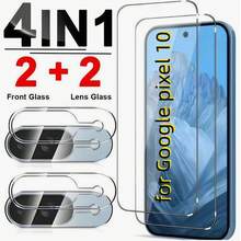 مجموعة 2+2 قطعة متوافقة مع Pixel 10 Pro Fold/10 Pro/10 Pro XL/10A/10 واقي شاشة، واقي شاشة زجاجي مقوى مع البصمة، شفاف عالي الدقة، مضاد للبصمات، مضاد للخدش، خالي من الفقاعات سهل التركيب - شفاف - مشاهدة 11