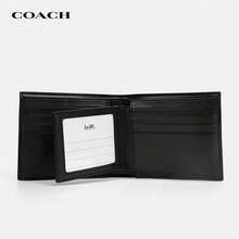 Wallet 3008 Coach Outlet Men's Business Casual Stripe Short Bi-Fold Men's Wallet - Blue and White - View 5