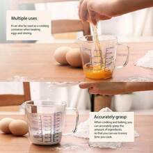 Gelas Ukur Kaca Borosilikat Tinggi dengan Skala Pengukuran Cairan, Tersedia untuk Oven Microwave, Gelas Kaca untuk Memanggang di Dapur - 250 ml - View 4