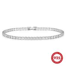 925純銀網球鏈條手鍊，鑲嵌全鋯石，極簡優雅女款手鍊，適合派對、度假、日常穿著及節日禮物 - 銀色 - 查看 12