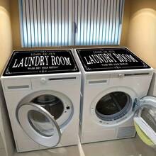 Vintage Laundry Room Printed Washing Machine Top Protector Mat, Non‑Slip Absorbent Dust‑Proof Dryer Cover Pad, Decorative Rubber Diatomaceous Mat For Laundry Room Kitchen Countertop - Washing Machine Dust Cover - View 9