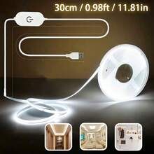 Touch Dimming COB LED Strip USB Flexible Diode Light Strip, Suitable For Room DIY, TV PC Backlight, Wall Decoration Linear Lighting - White - View 7