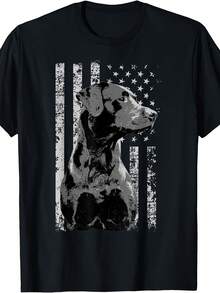 Patriotic USA Flag Black Labrador Gift Tshirt, Unisex Tee - 款式 - 查看 1