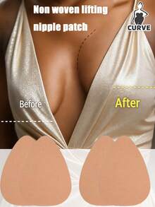 3/2/1 Pair Plus Size Latex Breast Lift Tape For Women, Invisible Strapless Design, Support Tape Fit B-E Cups - Multicolor - View 21