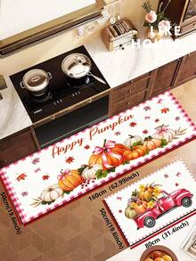 1/2pcs Autumn Thanksgiving Pumpkin Pattern Doormat, Outdoor Welcome Mat, Carpet, Autumn Floor Mat, Thanksgiving Front Door Mat - Multicolor - View 17