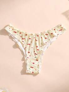 5Pcs Floral Ruffle Low Waist Seamless Bikini Panties Set, Soft Breathable No Show Underwear For Yoga, Sports And Daily Wear - Multicolor - View 6