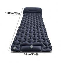 1pc Double/Single Inflatable Outdoor Camping Sleeping Pad, Built-In Pillow And Air Pump, Ultra-Lightweight Portable Waterproof Inflatable Sleeping Pad, Built-In Air Pump Outdoor Camping Sleeping Pad - Multicolor - View 6