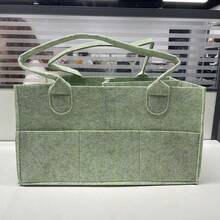 33cm*23cm*18cm, 2mm Thick Felt Diaper Bag, Portable Mommy Outing Handbag, Baby Diaper And Milk Powder Storage Bag - Multicolor - View 11
